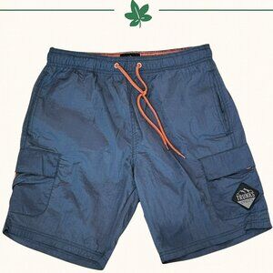 Trunks Utility Men’s Blue Swim Cargo Shorts Size Small